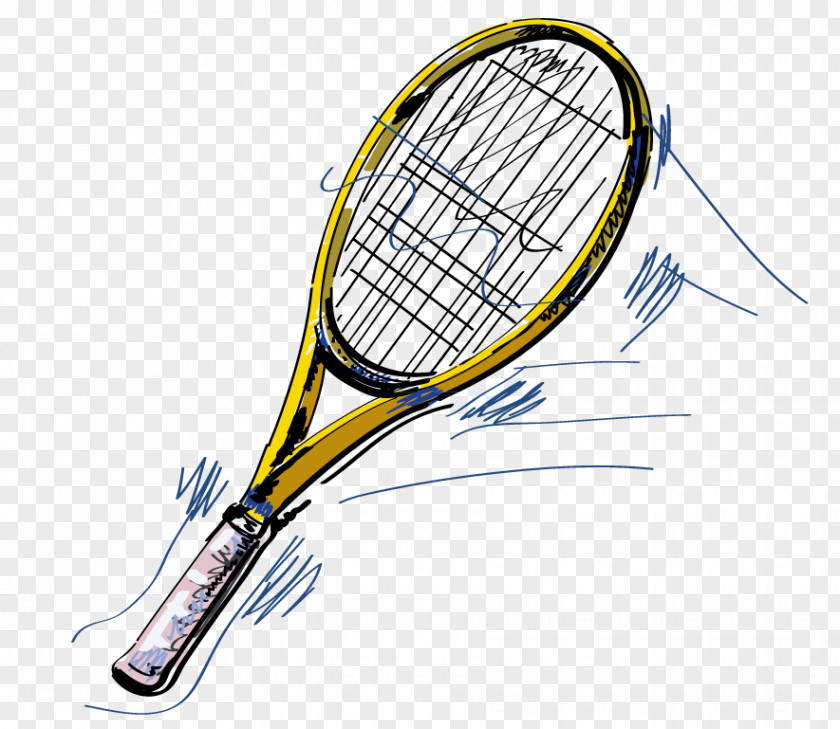 Tennis Racket Strings Ball Rakieta Tenisowa PNG