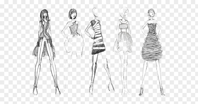 Design Fashion Illustration Drawing Sketch PNG