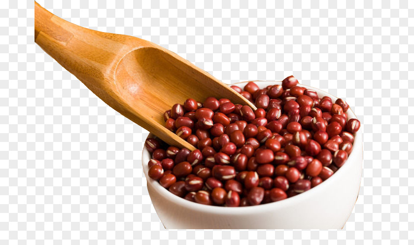 Red Beans With Bamboo Shovel Adzuki Bean Whole Grain Download PNG