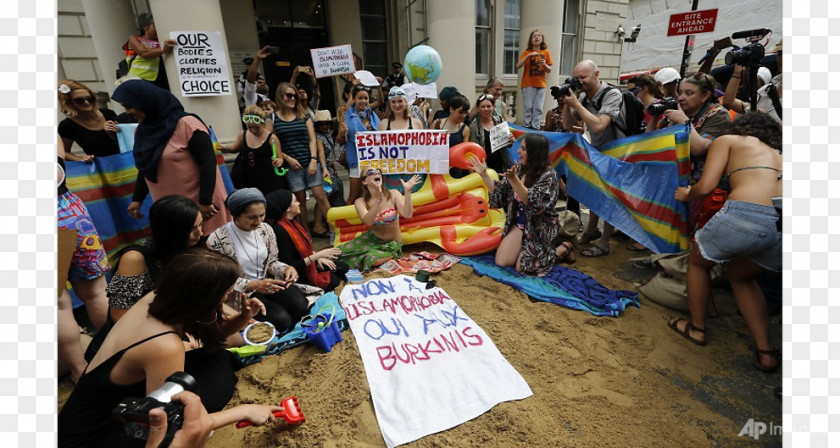 France Protest Burqini Muslim Islam PNG