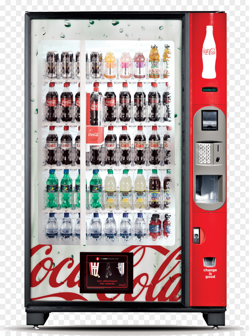 Vending Machine Coca-Cola Fizzy Drinks Pepsi Diet Coke Machines PNG