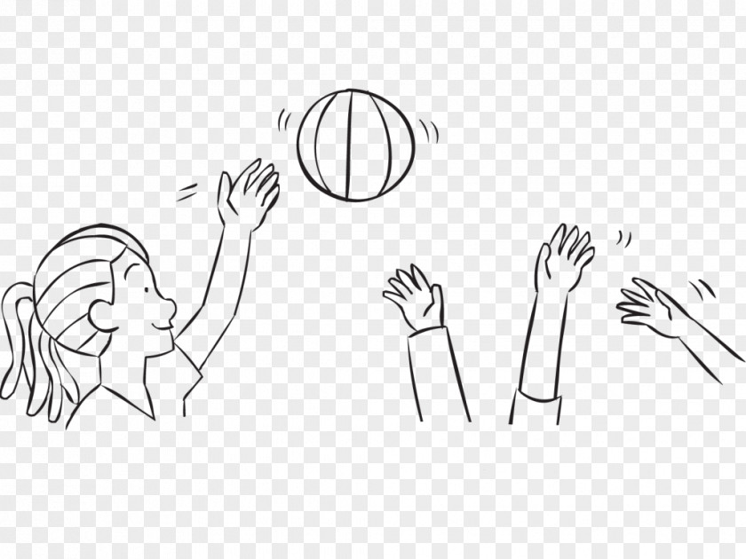 Beach Teambuilding Thumb Finger Ball Hand Game PNG