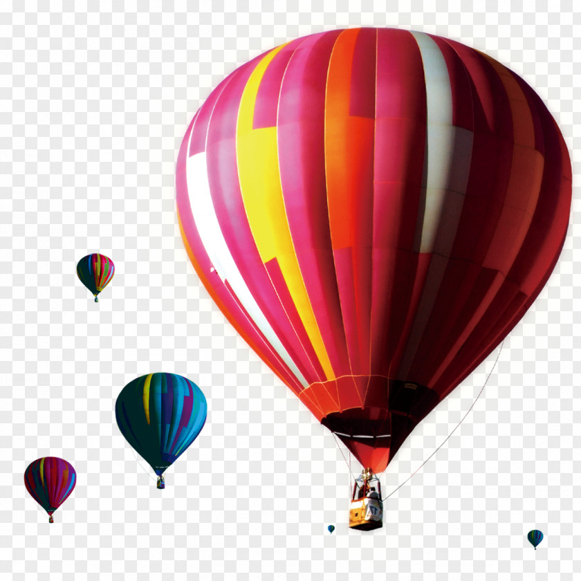 Hot Air Balloon Ballooning Red PNG