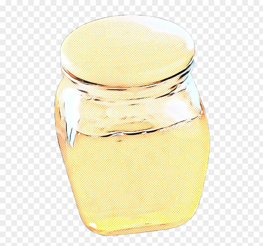 Mason Jar Food Storage Containers Yellow Background PNG