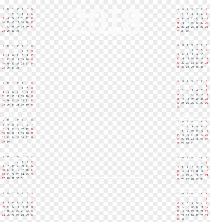 2018 Business Calendar Template Clip Art Font Design Product Pattern PNG