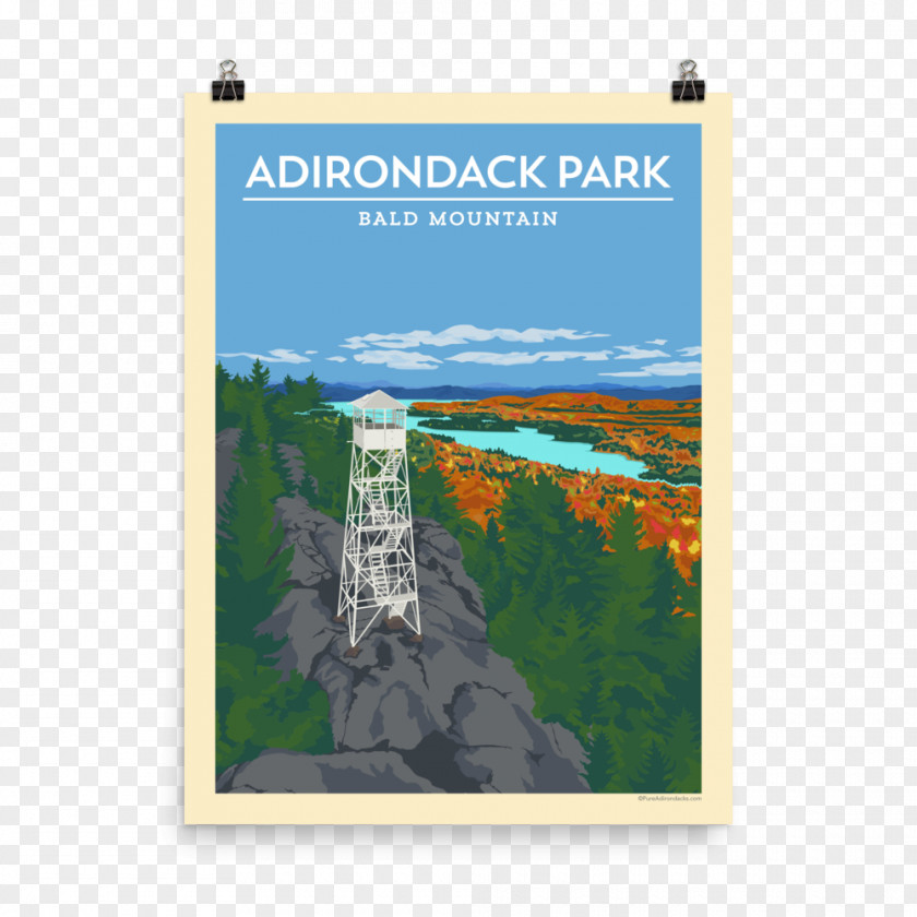 Attractions Posters Adirondack Park Bald Mountain Whiteface High Peaks Poster PNG