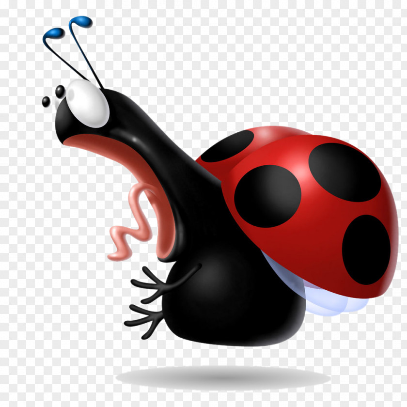 Creative Exaggerated Expression Ladybug Coccinella Septempunctata Cartoon Ladybird PNG