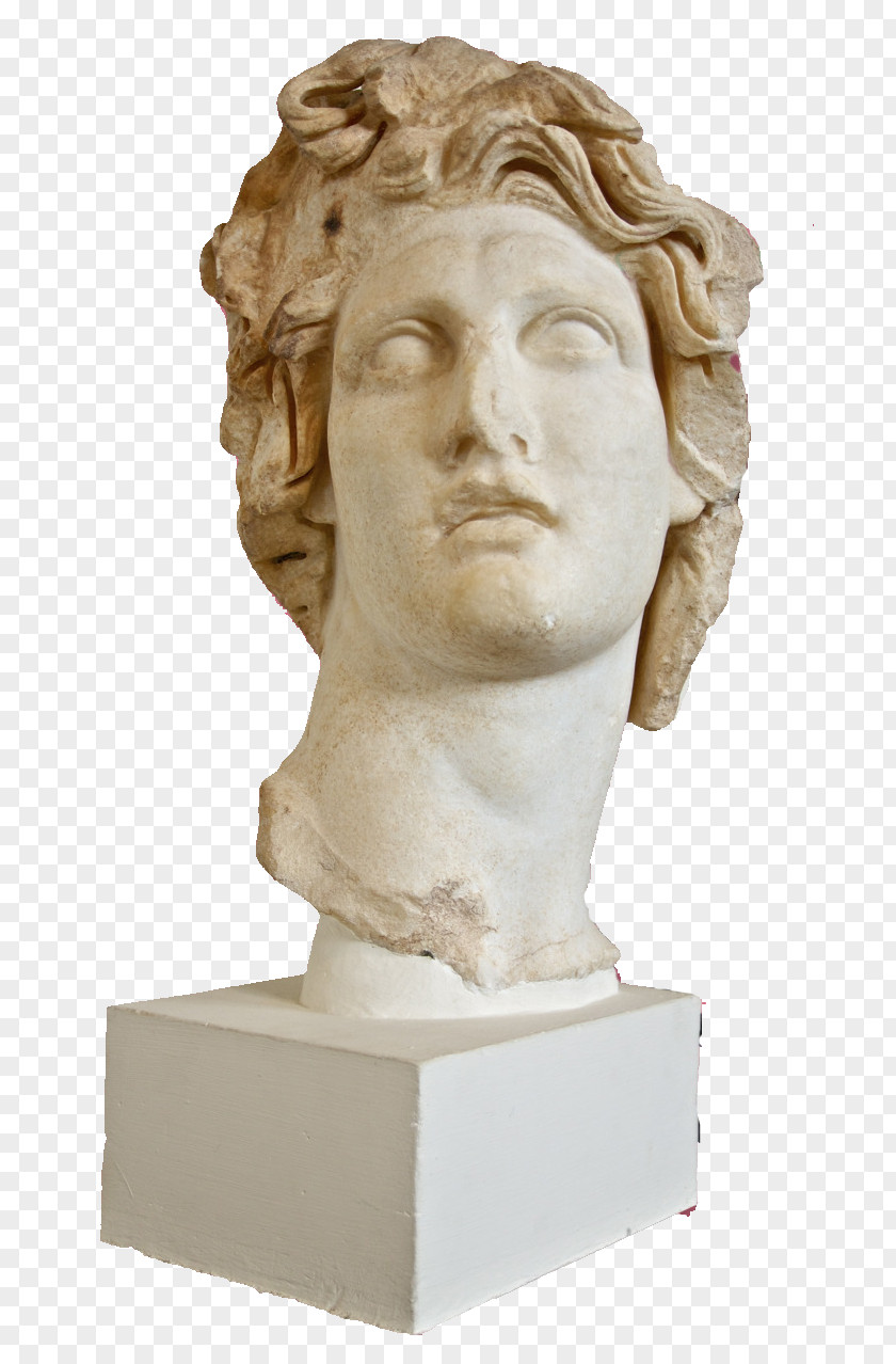 Greek Column Vaporwave Statue Bust Marble Sculpture David PNG