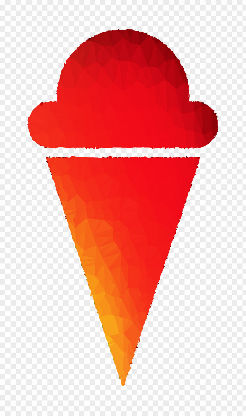 Ice Cream Cones Heart Orange S.A. PNG