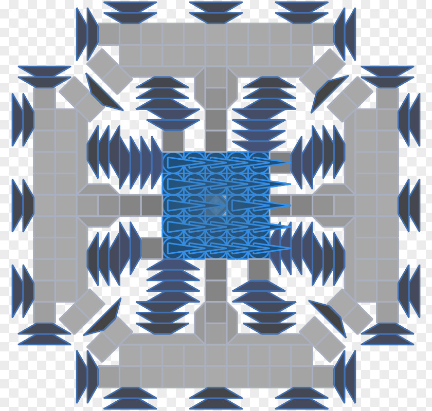 Khanda Cobalt Blue Horse Pattern PNG