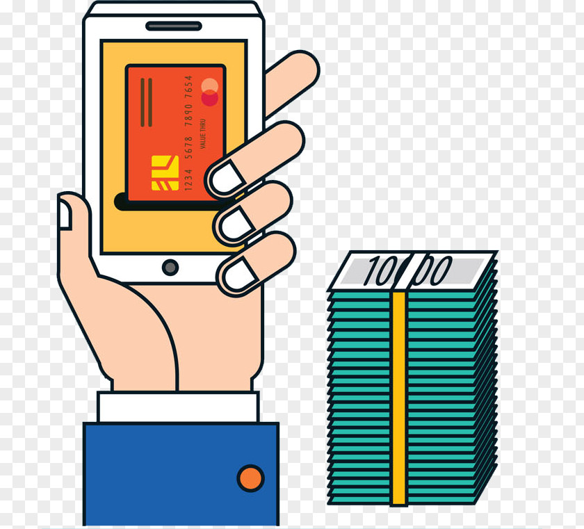 Mobile Banking Drawing Phone PNG