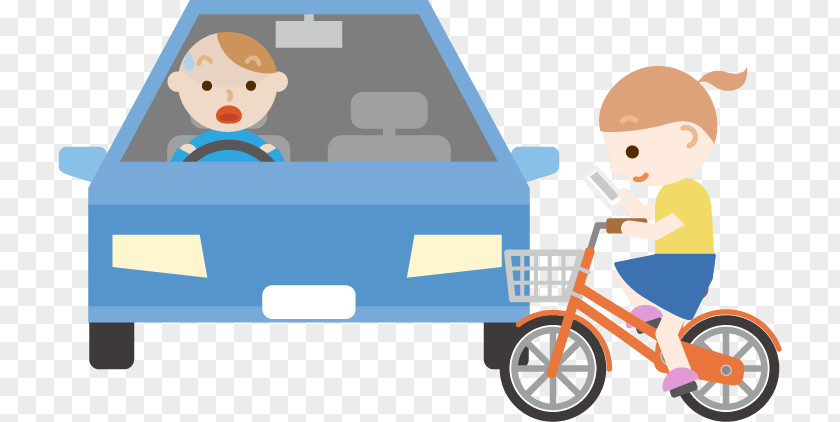 Smart Car Crash Bicycle Pedestrian Clip Art Illustration PNG