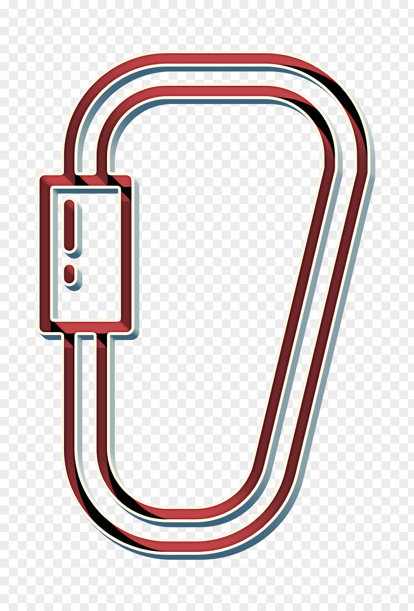 Carabiner Icon Camping Outdoor Sports And Competition PNG