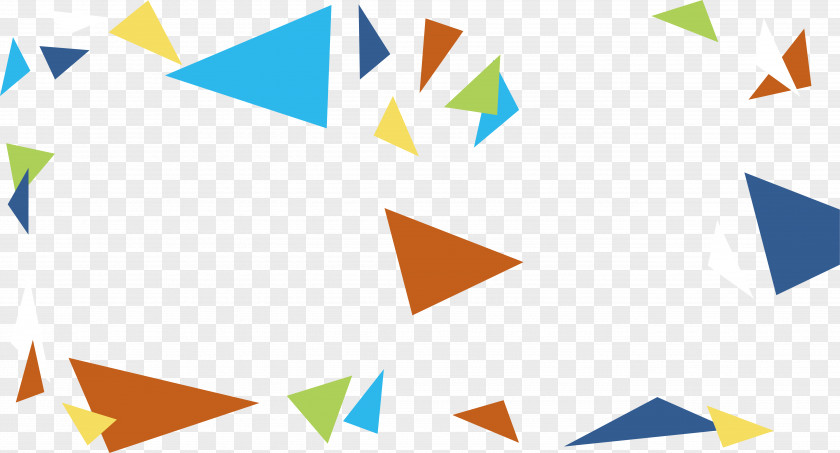 Colorful Floating Triangle Trigonometry PNG