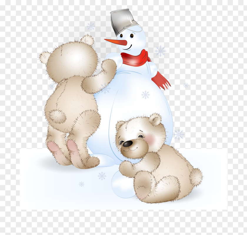 Cute Snowman Illustration PNG