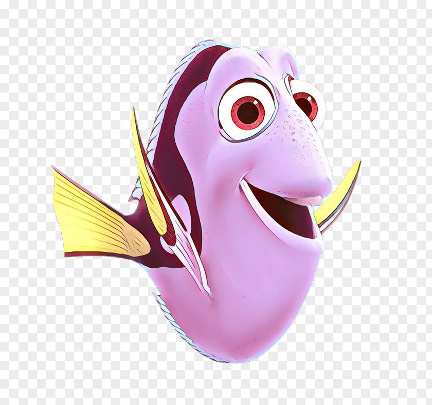 Magenta Pink Fish Cartoon PNG