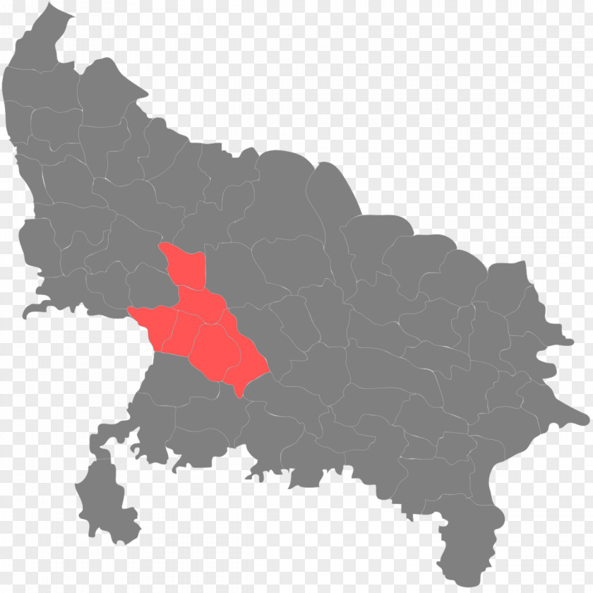 Map Aligarh Division Kasganj District Vector Graphics PNG