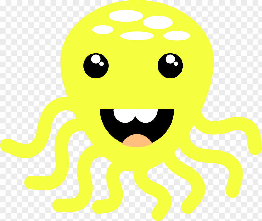 Octopus Emoticon Smiley Cartoon Clip Art PNG