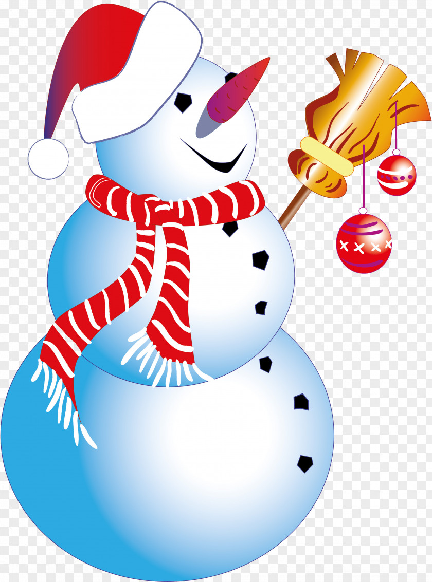 Snowman Cartoon Christmas Ornament Clip Art PNG