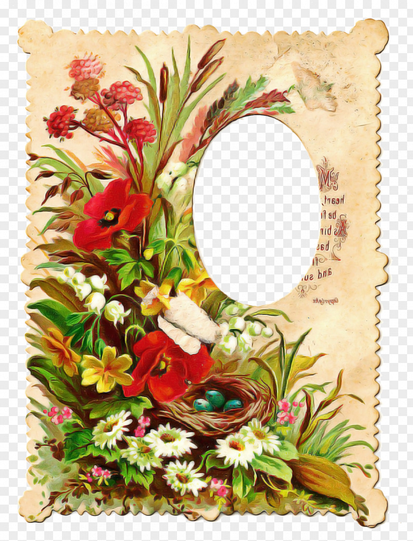 Wildflower Picture Frame Floral Design PNG