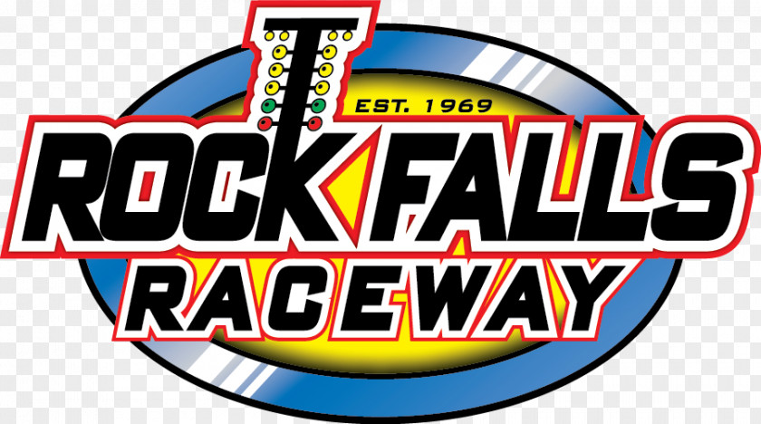Drag Race Rock Falls Raceway Racing Track Logo Auto PNG
