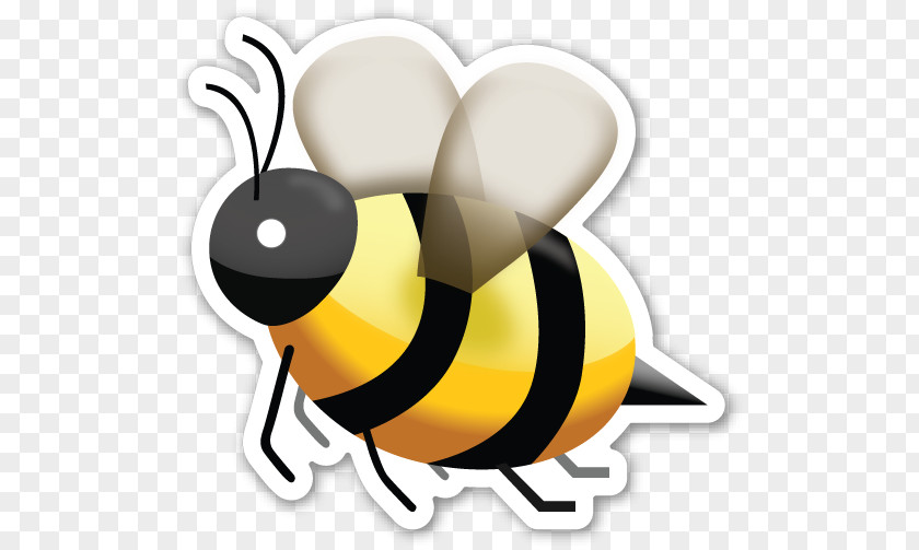 Emoji Honey Bee Sticker Lemonade PNG