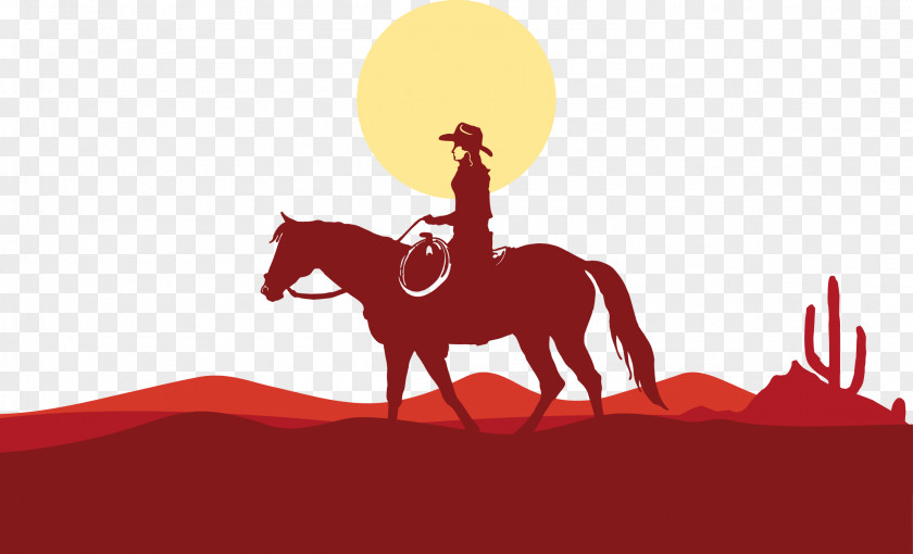 Cowboy Road Vector Horse American Frontier Equestrianism PNG