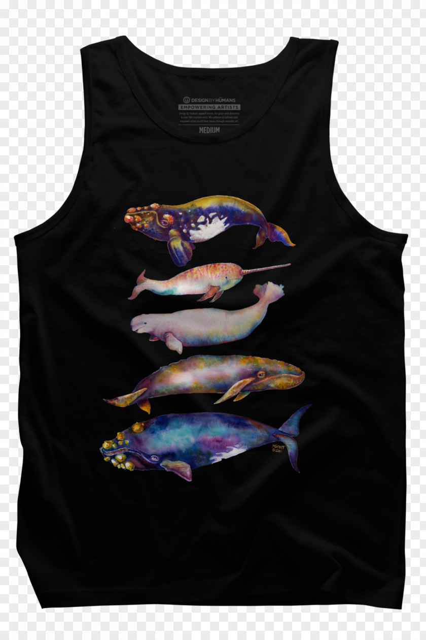 Watercolor Whale Long-sleeved T-shirt Hoodie PNG