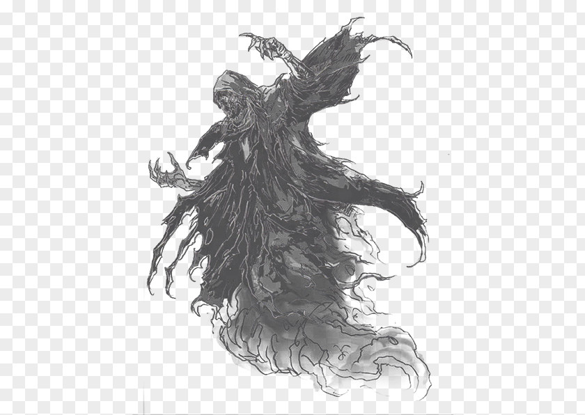 Wraith Folklore Legendary Creature Review Supernatural Sketch PNG