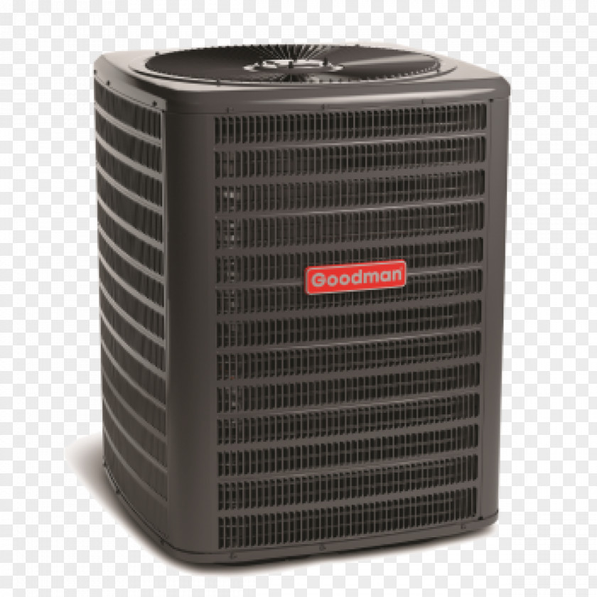 Air Conditioning Heat Pump Seasonal Energy Efficiency Ratio Goodman Manufacturing Condenser PNG