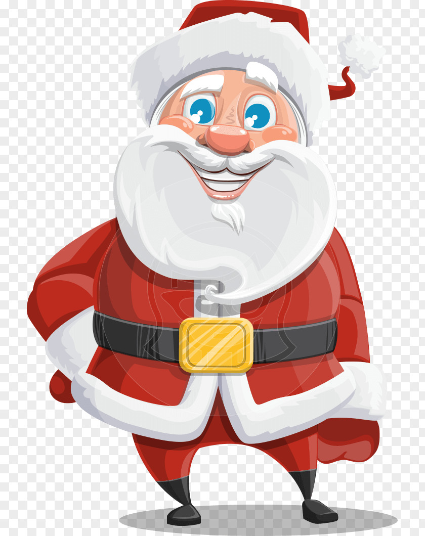 Clause Vector Santa Claus North Pole Animation Christmas Character PNG