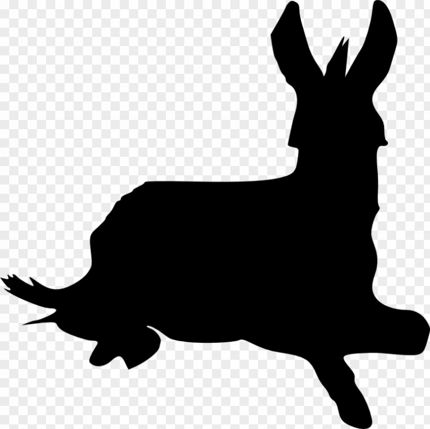 Silhouette Domestic Rabbit Clip Art PNG
