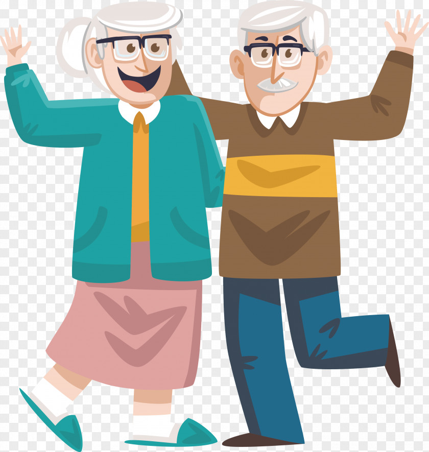 The Old Couple Who Moved Together Clip Art PNG