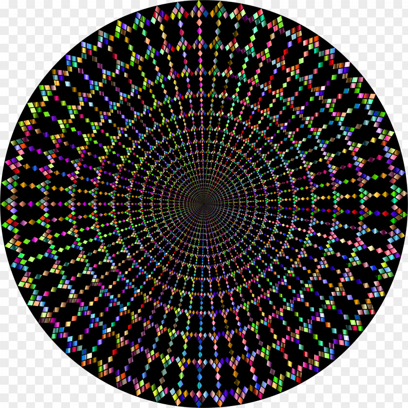 Vortex Symmetry Circle Pattern PNG