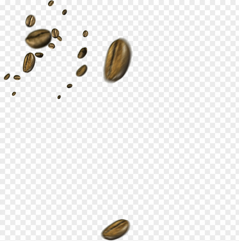 Yellow Simple Coffee Beans Floating Material Bean Cafe PNG