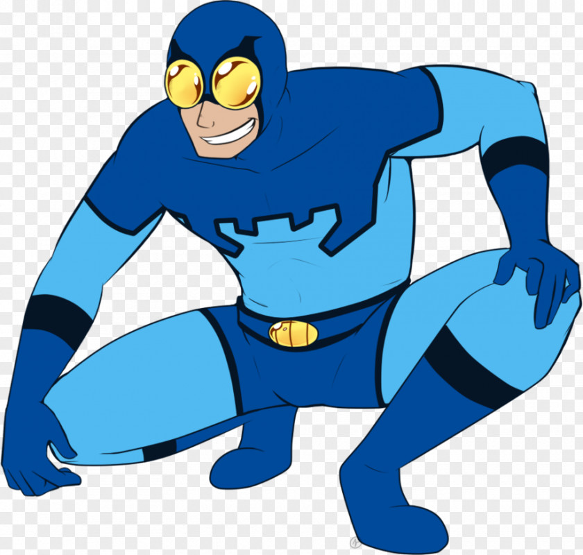 Super Ted Kord Blue Beetle Booster Gold Superhero Male PNG
