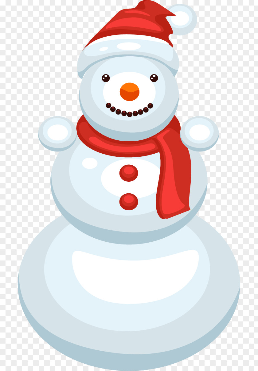 Creative Christmas Holiday Santa Claus Snowman Clip Art PNG