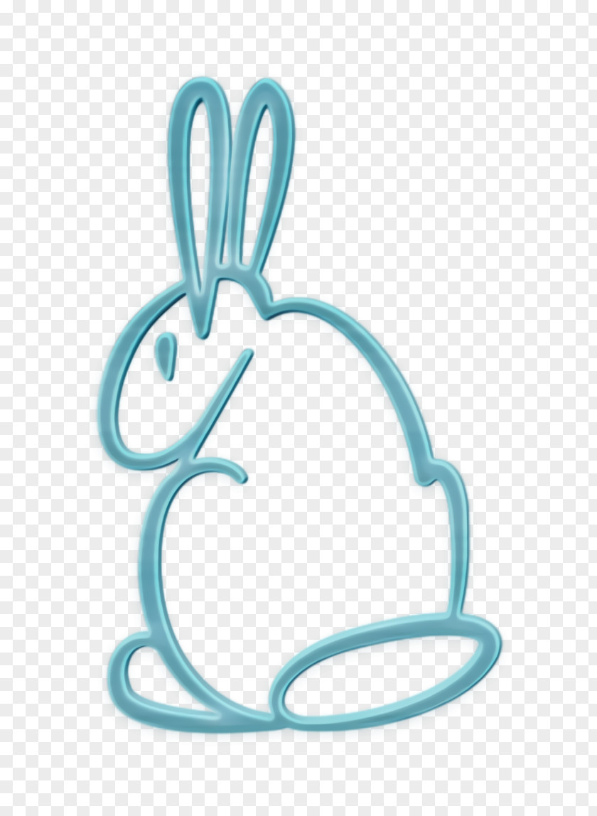 Turquoise Rabbit Icon Animal Bunny Carrot PNG