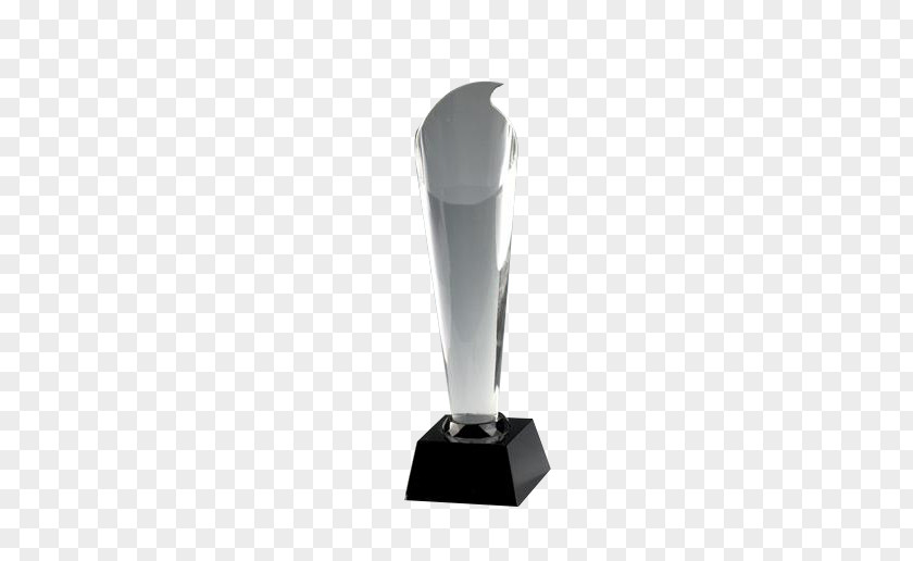 Cylindrical Crystal Trophy Cup PNG