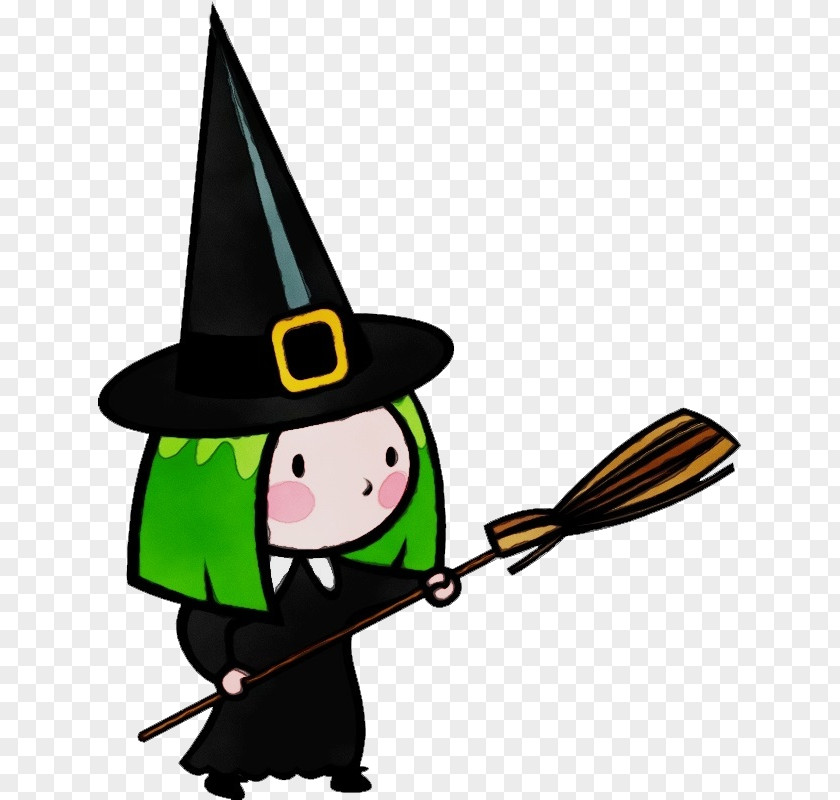 Fictional Character Headgear Broom Witch Hat Cartoon Clip Art Costume PNG