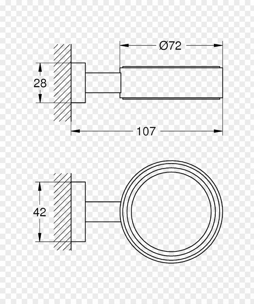 Soap Dishes & Holders Glass Grohe Technical Drawing PNG