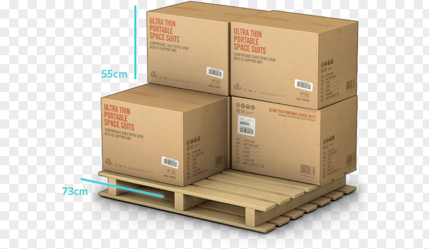 Box Cargo Freight Transport Pallet PNG