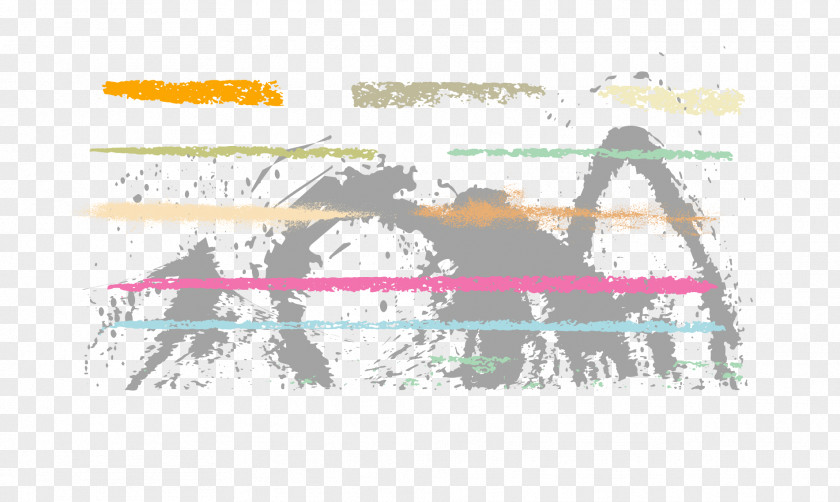Color Horizontal Line Crayon Strokes Vector Material PNG