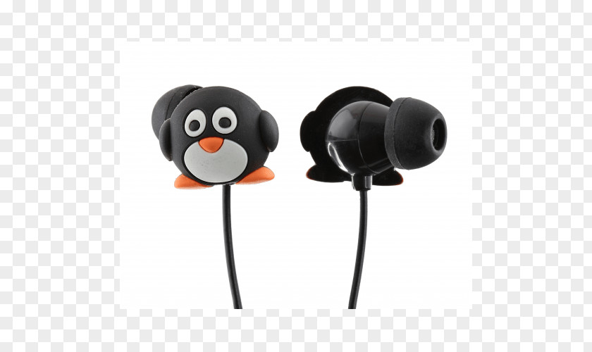 Ear Phones Headphones Penguin In-ear Monitor Microphone PNG