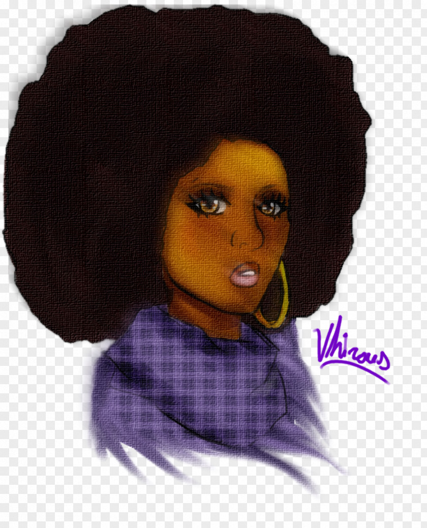 Huey Freeman Afro Hair Coloring PNG