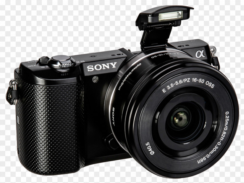 Camera Lens Digital SLR Sony α6000 Mirrorless Interchangeable-lens Flashes PNG