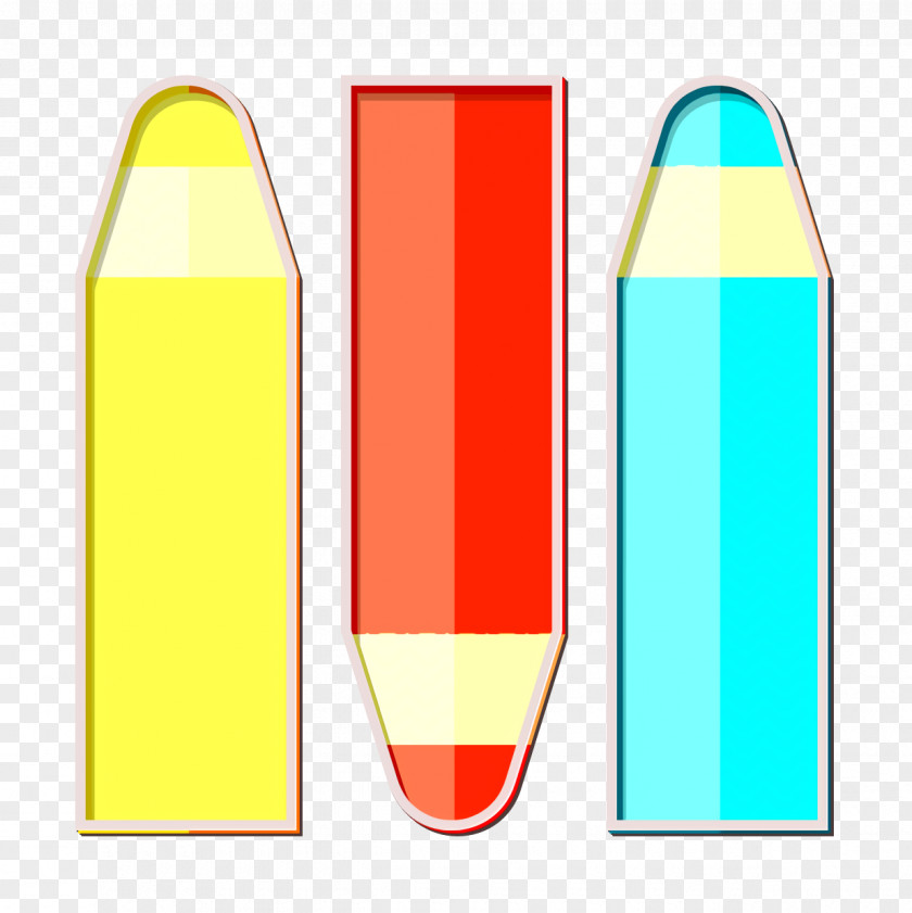 Colored Pencils Icon Kindergarten Draw PNG