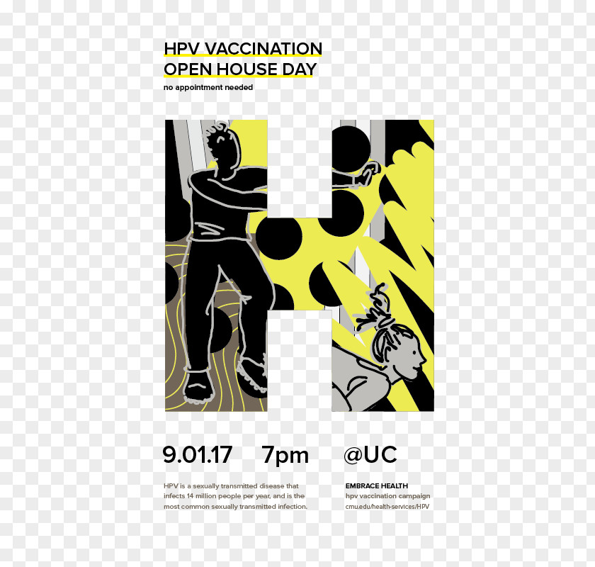 Design Graphic Poster HPV Vaccine PNG