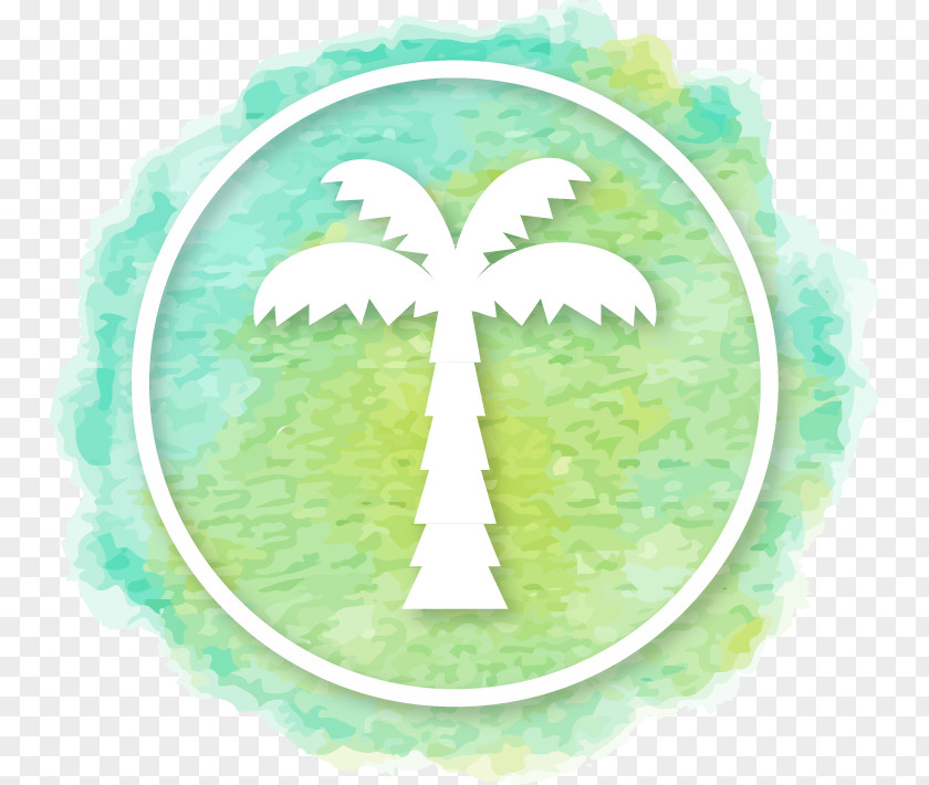 Fantasy Green Painted White Coconut PNG