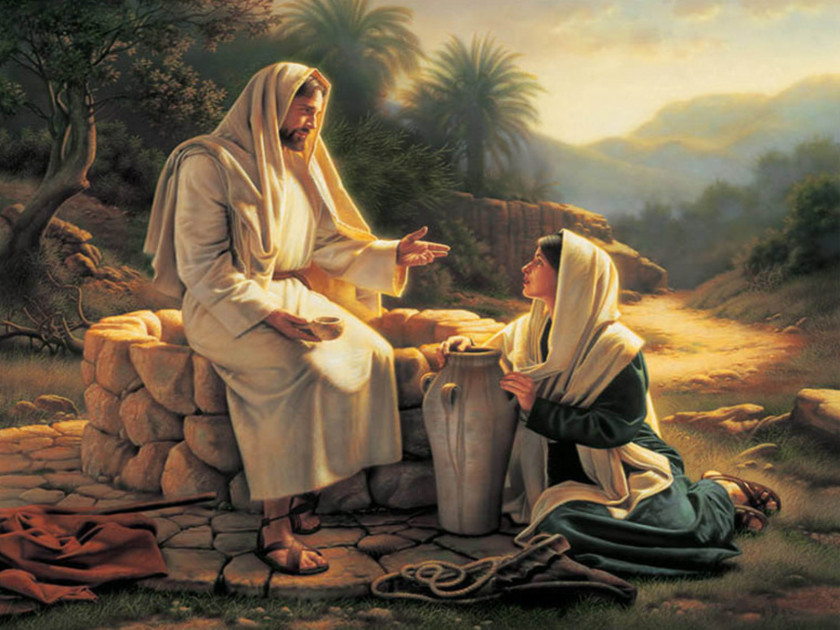 Jesus Christ Jacob's Well Gospel Of John Bible New Testament Samaritan Woman At The PNG